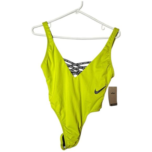 Nike  Fashionable Swimming Icon Sneakerini U Back One Piece Swimsuit Sz M NWT - Picture 1 of 8